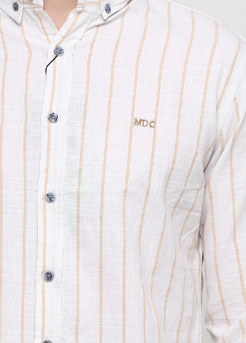 Светло-бежевая кэжуал рубашка в полоску Madoc Jeans