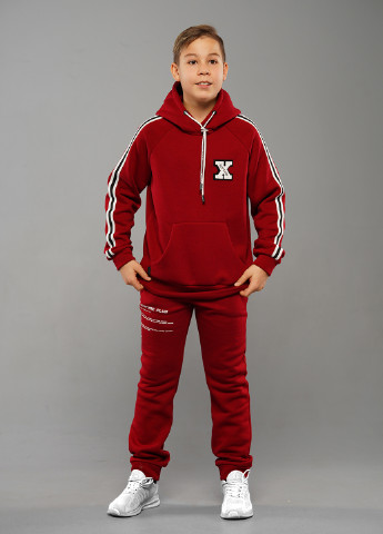 Червоний демісезонний червоний демісезонний спортивний костюм з принтом брючний Sinthia