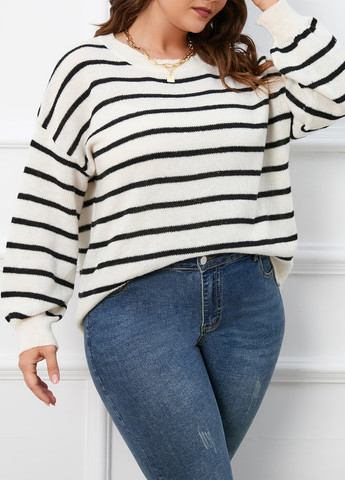 Чорно-білий демісезонний джемпер SHEIN