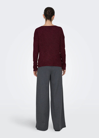 Темно-вишневый демисезонный пуловер пуловер Only