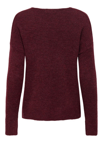 Темно-вишневый демисезонный пуловер пуловер Only