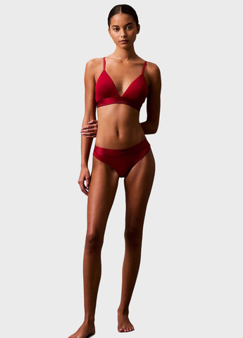 Красный бралетт бюстгальтер Calvin Klein без косточек хлопок