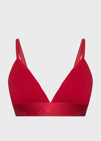 Красный бралетт бюстгальтер Calvin Klein без косточек хлопок