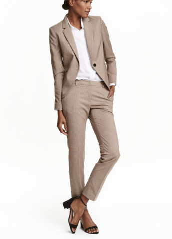 Светло-коричневые кэжуал летние брюки H&M