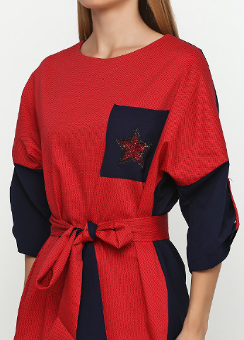 Темно-красное кэжуал платье Imperial однотонное