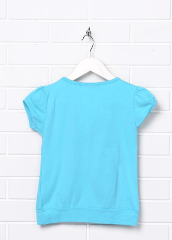Голубая летняя футболка с коротким рукавом Acar