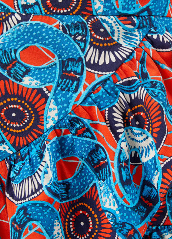 Синяя кэжуал с абстрактным узором юбка KOTON на запах