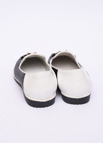 Черные туфли детские девочка черные с белыми вставками искуственная кожа Let's Shop