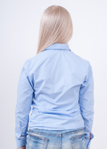 Голубой кэжуал рубашка однотонная Kids Couture с длинным рукавом