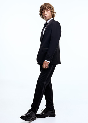 Черный демисезонный костюм (пиджак, брюки) H&M