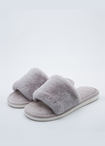 Тапочки (1 пара) Slippers однотонний сірий домашній