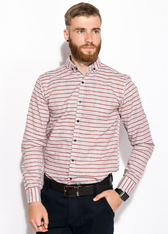 Бордовая кэжуал рубашка в полоску Sayfa