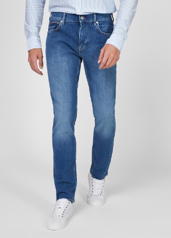 Синие демисезонные слим джинсы Tommy Hilfiger
