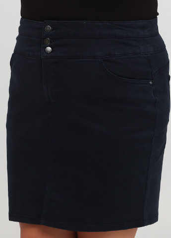 Темно-синяя джинсовая однотонная юбка C&A