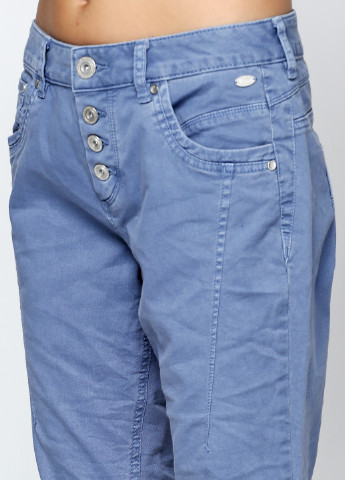 Голубые кэжуал демисезонные зауженные брюки Tom Tailor