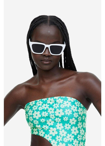 Зеленый летний купальник бандо H&M