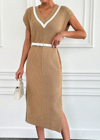 Демисезонный женский сарафан SHEIN однотонный