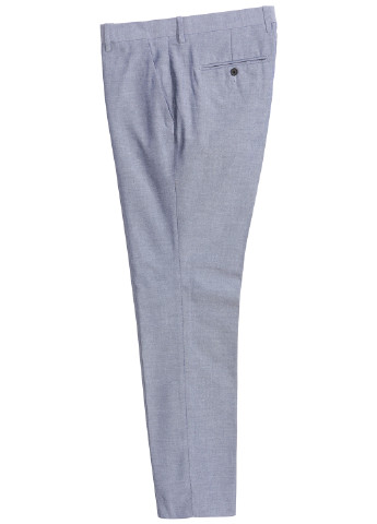 Светло-голубые кэжуал демисезонные зауженные брюки H&M