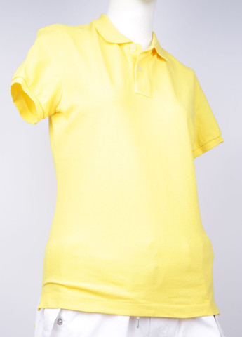 Желтая женская футболка-поло Ralph Lauren однотонная
