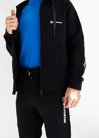 Костюм (толстовка, брюки) Demma брючный логотип тёмно-синий спортивный хлопок, трикотаж