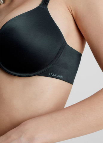 Чёрный бюстгальтер Calvin Klein с косточками полиамид