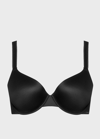 Чёрный бюстгальтер Calvin Klein с косточками полиамид