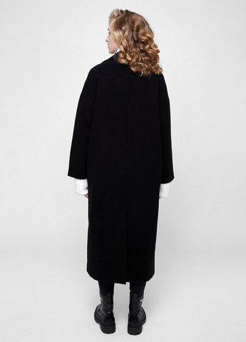 Черное зимнее Пальто двубортное PRPY