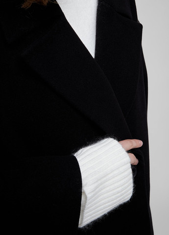 Черное зимнее Пальто двубортное PRPY