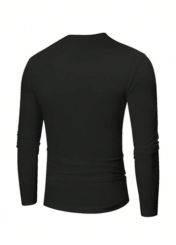 Черный демисезонный свитер джемпер SHEIN