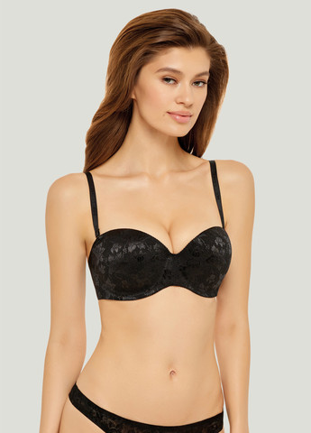 Чорний балконет бюстгальтер Marc & André з кісточками поліамід
