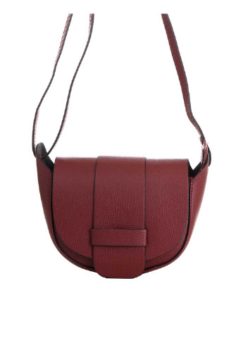 Сумка Diva's Bag седло однотонная бордовая кэжуал