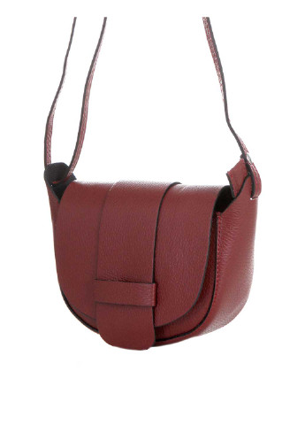 Сумка Diva's Bag седло однотонная бордовая кэжуал
