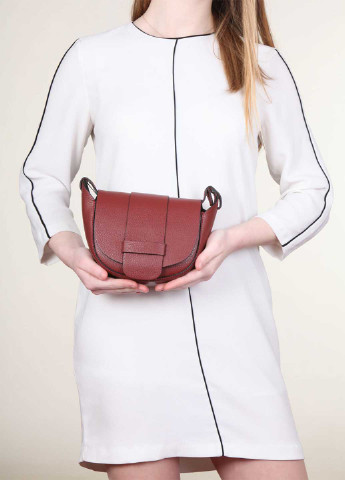 Сумка Diva's Bag седло однотонная бордовая кэжуал