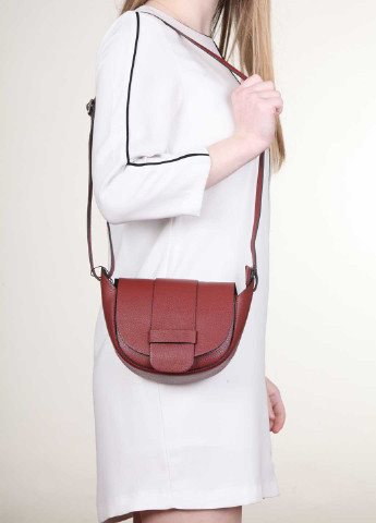 Сумка Diva's Bag седло однотонная бордовая кэжуал