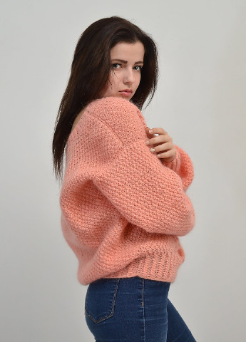 Персиковий демісезонний пуловер пуловер Keslove