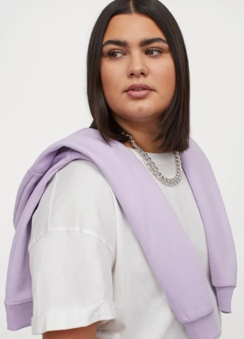 H & M + Бавовняна футболка H&M+ - (216638540)