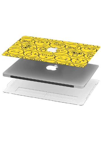 Чехол пластиковый для Apple MacBook Air 13 A1466 / A1369 Смайлы (6351-2521) MobiPrint (218861895)