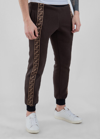Темно-коричневі спортивні штани з бавовни Fendi (251250165)