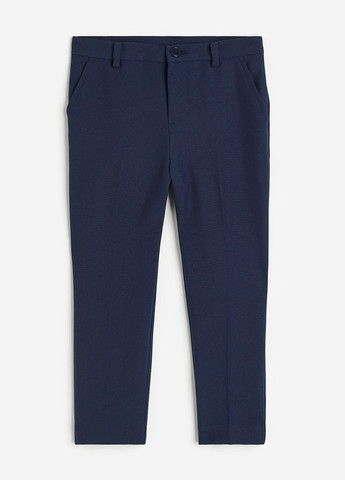 Синие классические демисезонные брюки зауженные H&M
