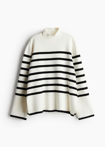 Белый зимний свитер джемпер H&M