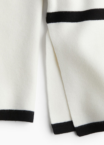 Белый зимний свитер джемпер H&M