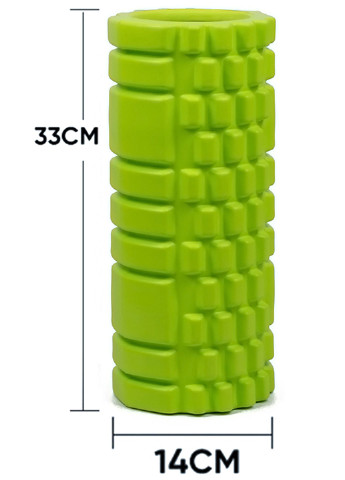 Масажний ролик 33 см Multi-Function салатовий (валик + ролер-циліндр для йоги, масажу всього тіла: рук, ніг, спини) EasyFit (237657513)
