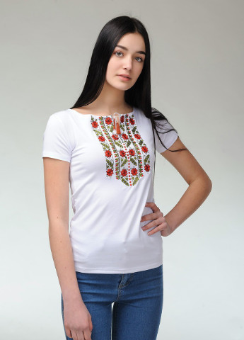 Женская вышитая футболка Гармоничная естественная экспрессия Melanika (250206168)
