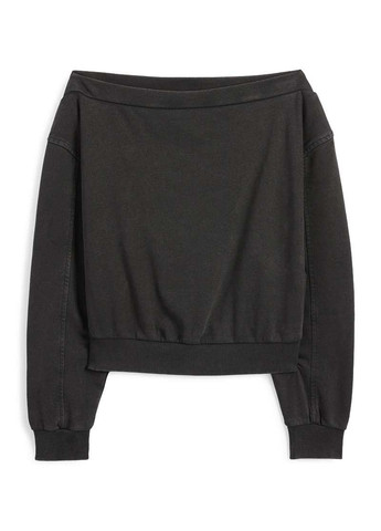 Черный свитшот C&A однотонный без декора (362599437)