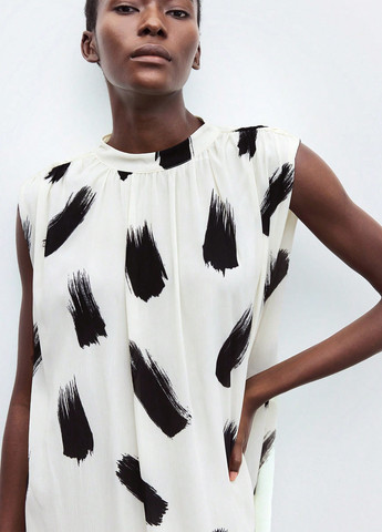 Молочна кежуал сукня а-силует SHEIN з абстрактним візерунком