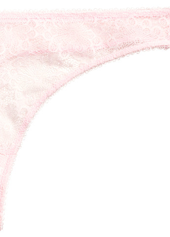 Трусики H&M стринги геометрические бледно-розовые повседневные