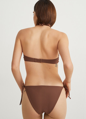 Коричневые купальные трусики однотонные C&A