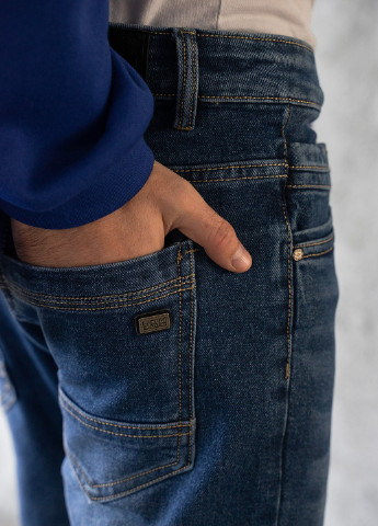 Синие демисезонные зауженные джинсы мужские GN4-45 ISSA PLUS