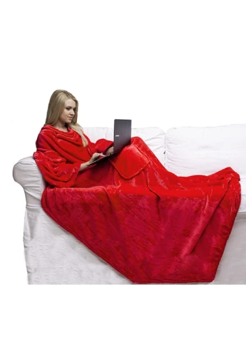 Плед з рукавами і кишенькою 150x200 см Pleid Red UFT (246625940)