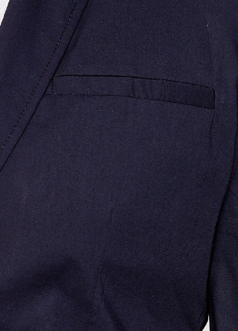 Піджак KOTON однотонний темно-синій кежуал бавовна